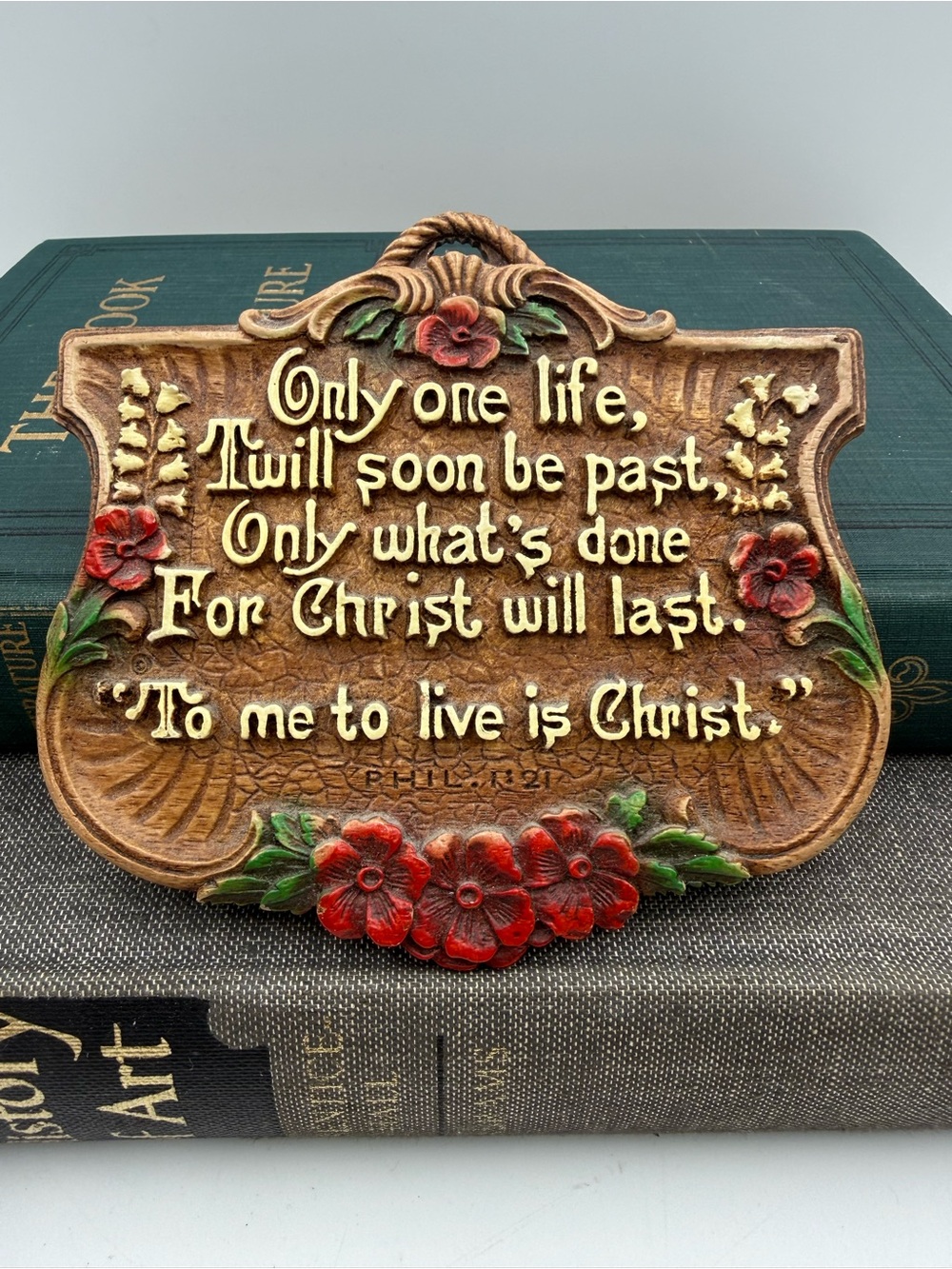 Vintage Scriptural Wall Plaque Warner Press Made in USA
